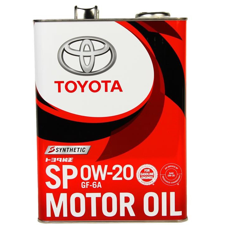 Масло моторное Toyota Synthetic Motor Oil SP/GF6A 0W-20, 4 л (08880-12605)