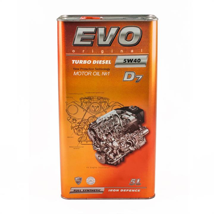 Масло моторное EVO D7 5W-40, 5 л
