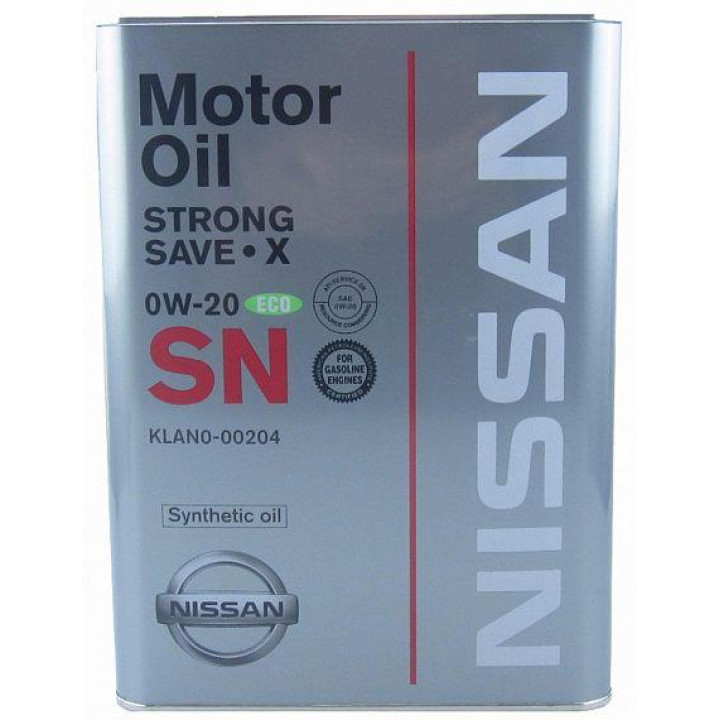 Масло моторное Nissan Strong Save-X 0W-20, 4 л