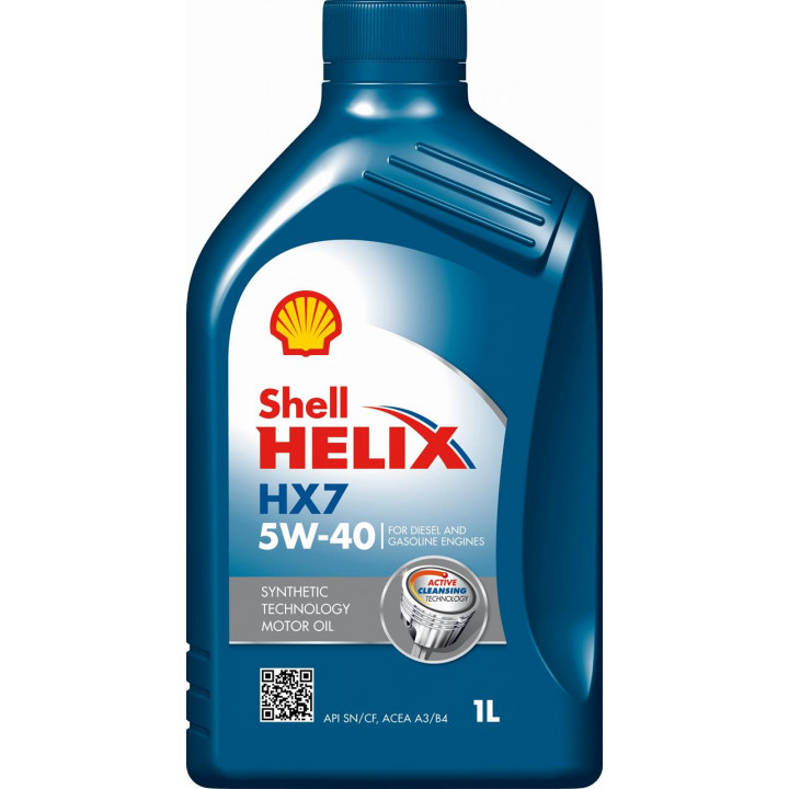Масло моторное Shell Helix HX7 5W-40, 1 л